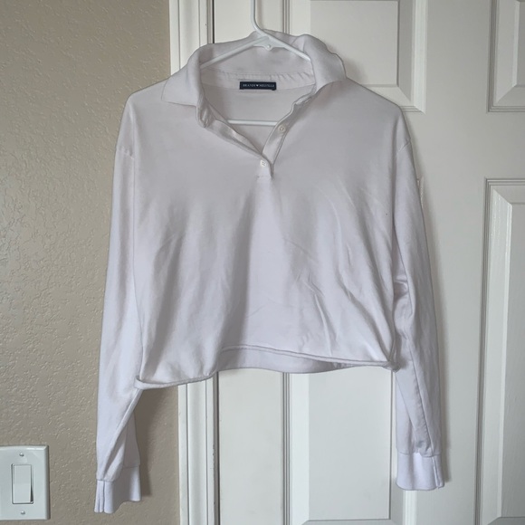 Brandy Melville Tops - Brandy Melville white collared crop top